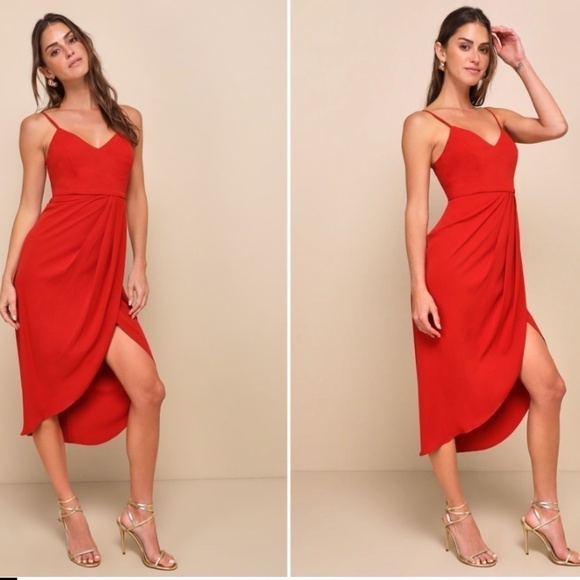 LULUS Prom Wedding Elegant Sexy Classy Formal Event Midi Dress NWOT - Picture 4 of 4